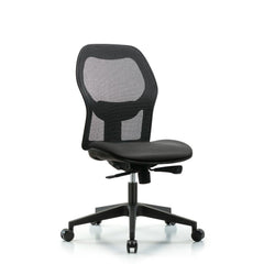 Mesh Office Task Chair: Vinyl, 23" Seat Height, Carbon