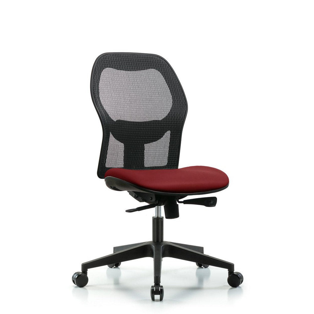 Mesh Office Task Chair: Vinyl, 23" Seat Height, Borscht