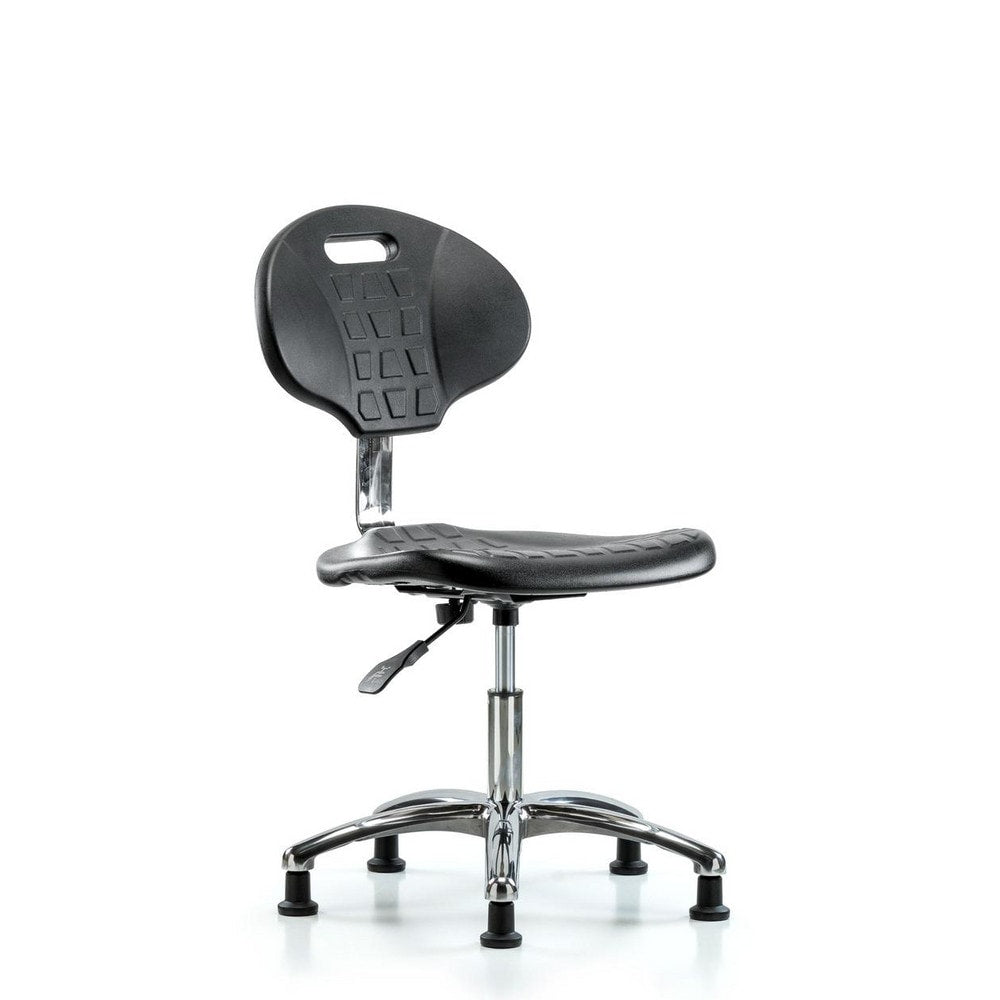 Clean Room Task Chair: Polyurethane, 21-3/4" Seat Height, Black