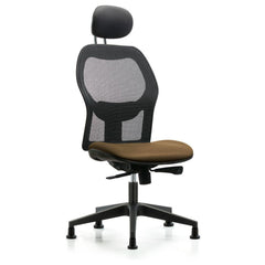 Mesh Office Task Chair: Vinyl, 23" Seat Height, Taupe