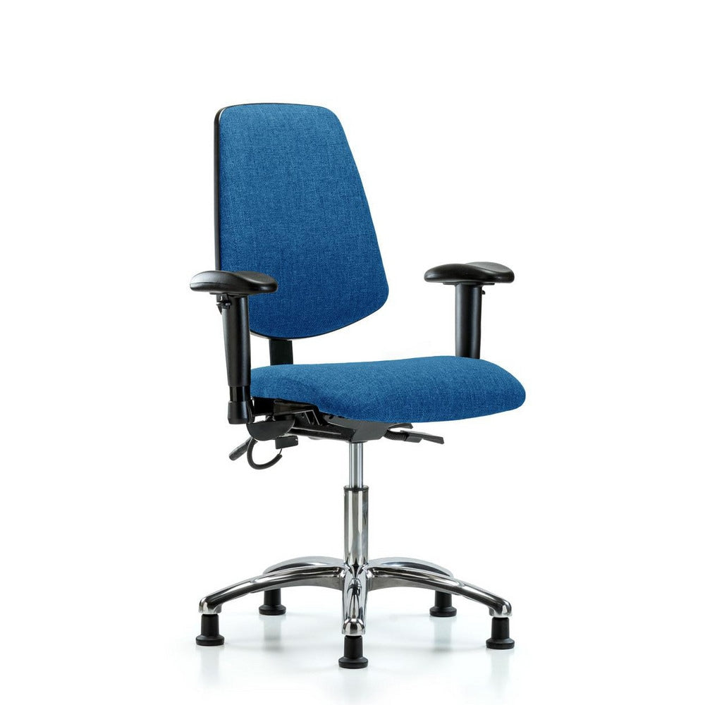 ESD Task Chair: Conductive Cloth, 24" Seat Height, Blue