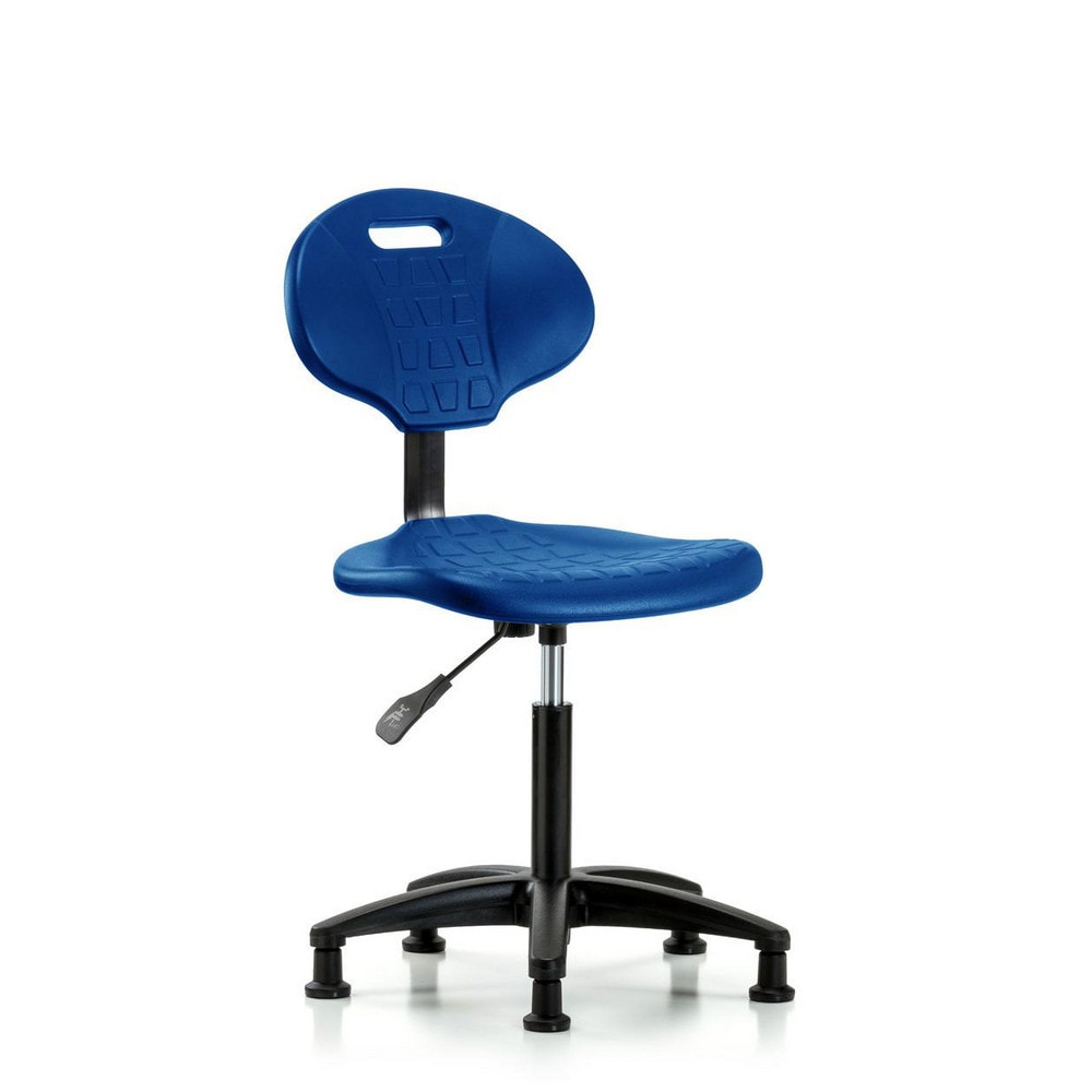 Polyurethane Task Chair: Polyurethane, 26-1/4" Seat Height, Blue