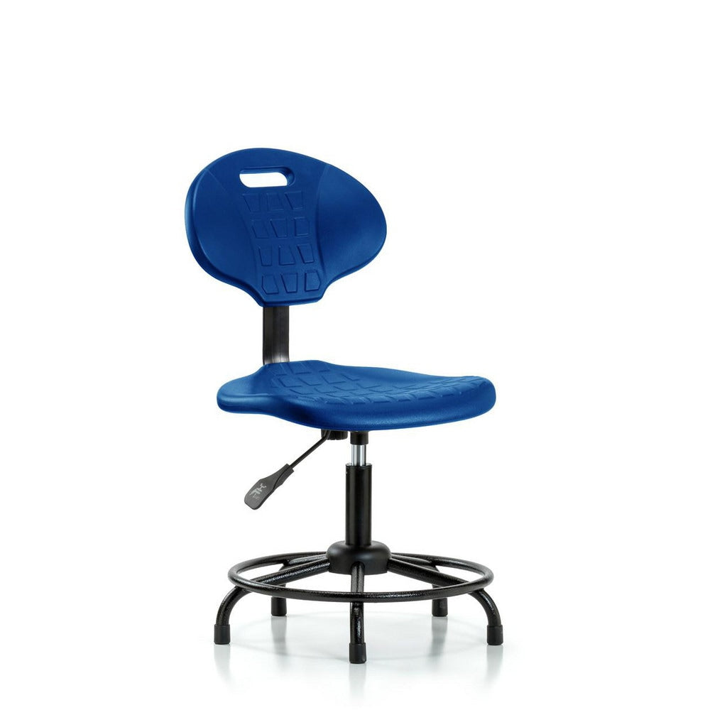 Polyurethane Task Chair: Polyurethane, 23-1/4" Seat Height, Blue