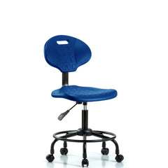 Polyurethane Task Chair: Polyurethane, 25-1/4" Seat Height, Blue