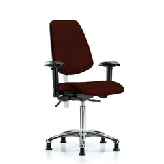 Clean Room Task Chair: Vinyl, 29" Seat Height, Burgundy