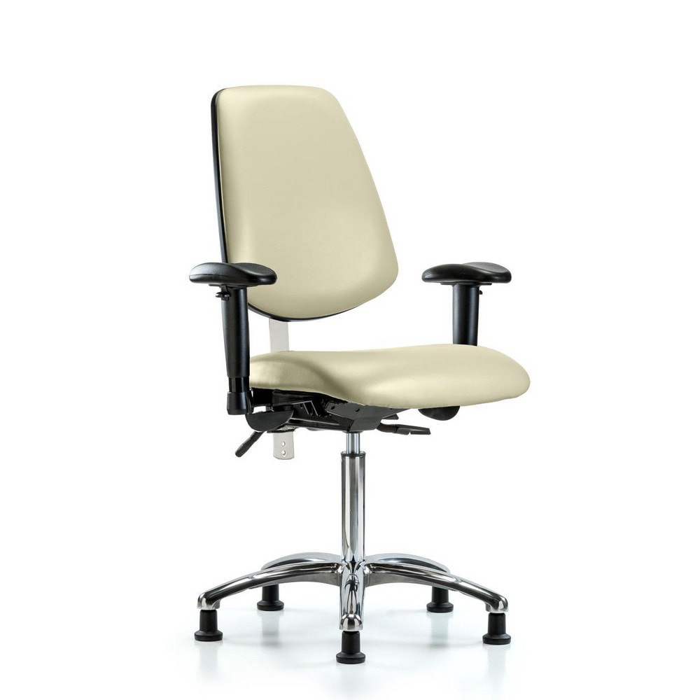 Clean Room Task Chair: Vinyl, 29" Seat Height, Adobe White