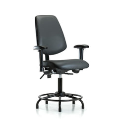 Ergonomic Multifunction Task Chair: Vinyl, 25-3/4" Seat Height, Carbon