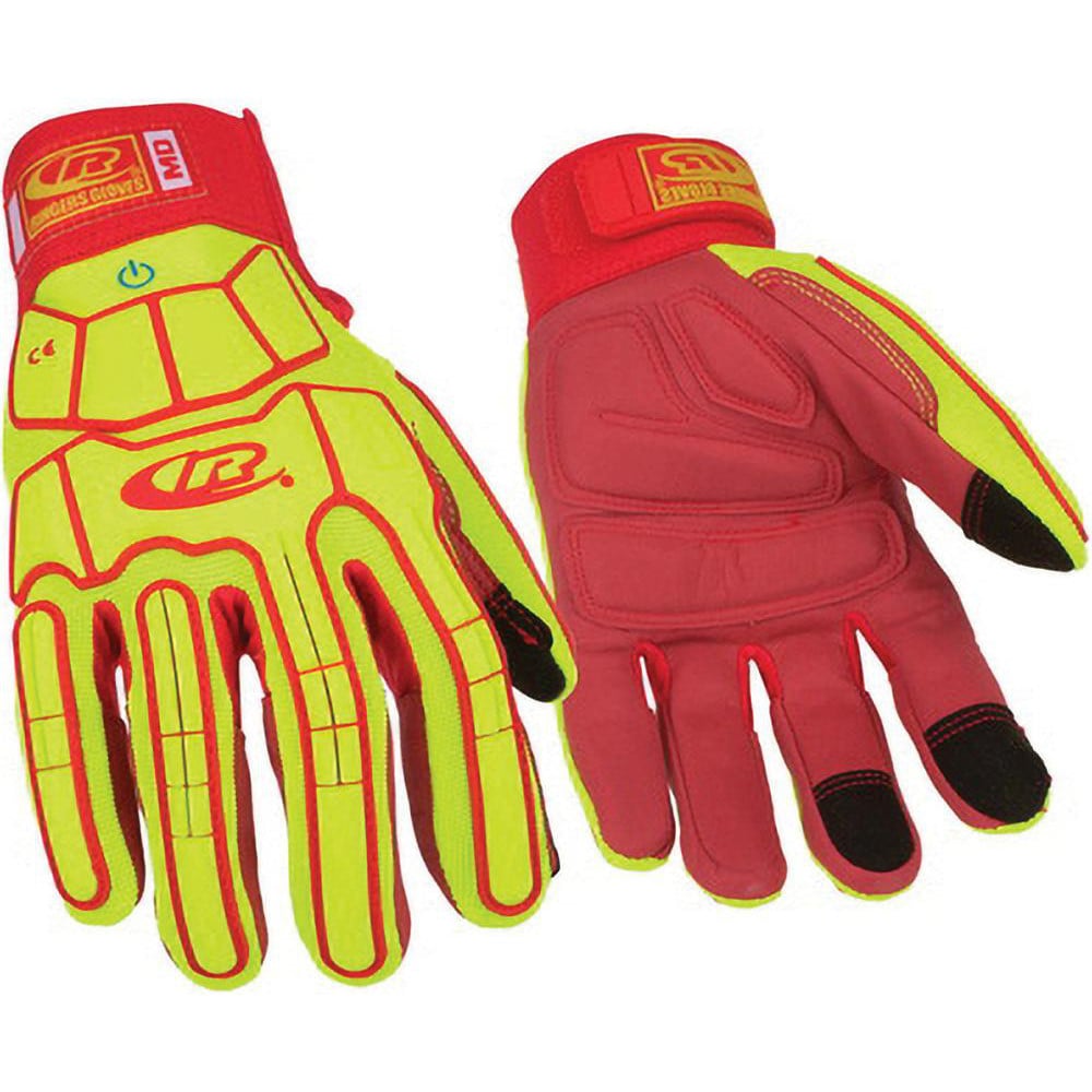 Cut, Puncture & Abrasion-Resistant Gloves: Ringers R167, Size Large, ANSI Cut A3, ANSI Puncture 4, Synthetic Leather, Synthetic Leather, Aramid & Spandex