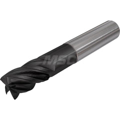 Square End Mill: 3/8" Dia, 2-3/8" LOC, 4 Flute, Solid Carbide