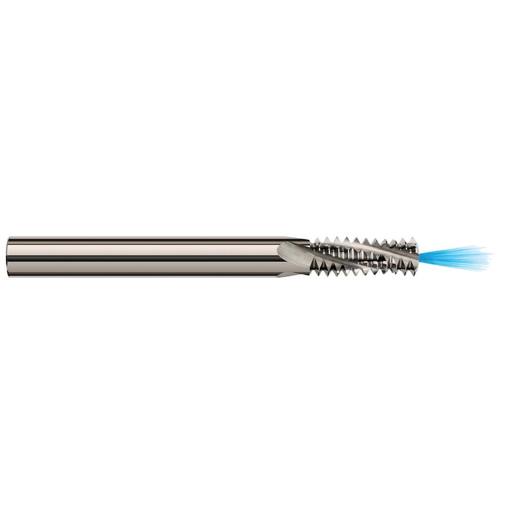 Helical Flute Thread Mill: 2-56, Internal & External, 3 Flute, 0.1250" Shank Dia, Solid Carbide