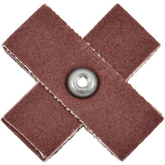 Cross & Square Pads; Pad Type: Cross; Abrasive Type: Coated; Grade: Very Fine; Grit: 180; Eyelet Size: 8-32; Pad Length: 2.0000; Pad Width: 0.50; Abrasive Material: Aluminum Oxide