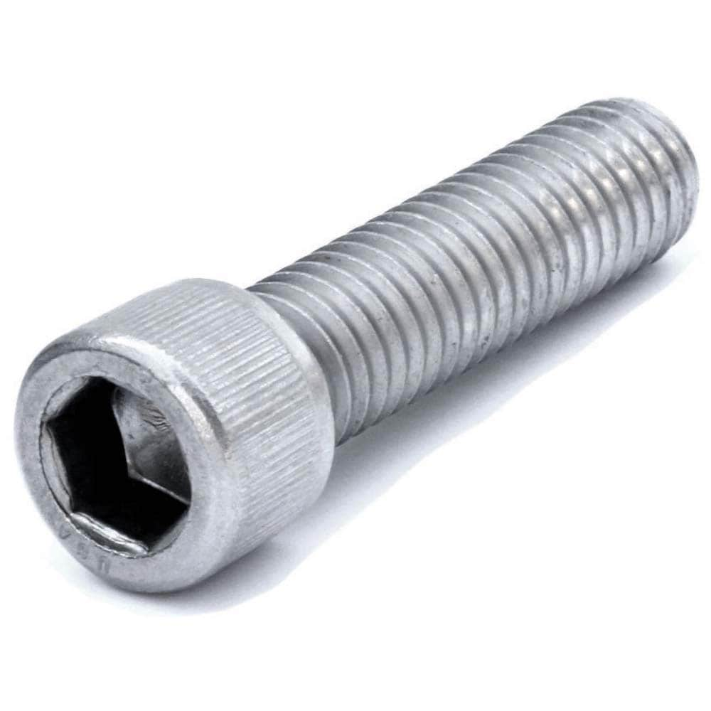 Hex Socket Cap Screw: #12-24 Thread, 1-1/2" Length Under Head, Stainless Steel, Bright/Uncoated Finish