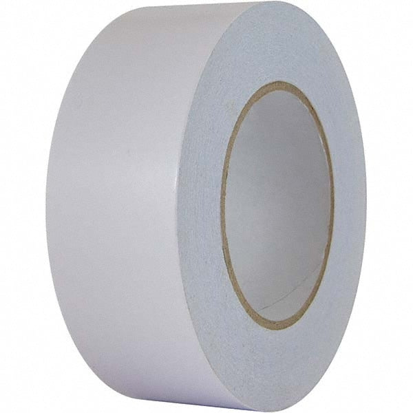 White Double-Sided Paper Tape: 48 mm Wide, 50 m Long, 3.3 mil Thick, Acrylic Adhesive