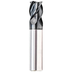 Corner Radius End Mill: 3/4" Dia, 1" LOC, 0.2500" Radius, 4 Flute, Solid Carbide