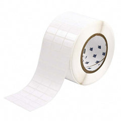 Label Maker Label: White, Polyester, 10,000 per Roll