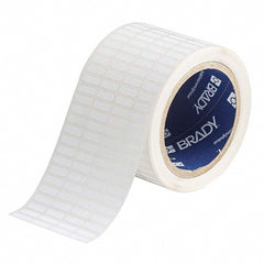 Label Maker Label: White, Polyester, 10,000 per Roll