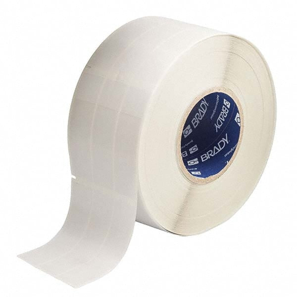 Label Maker Label: Clear & White, Vinyl, 3,000 per Roll