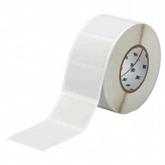 Label Maker Label: Light Gray, Metallized Polyester, 1,000 per Roll