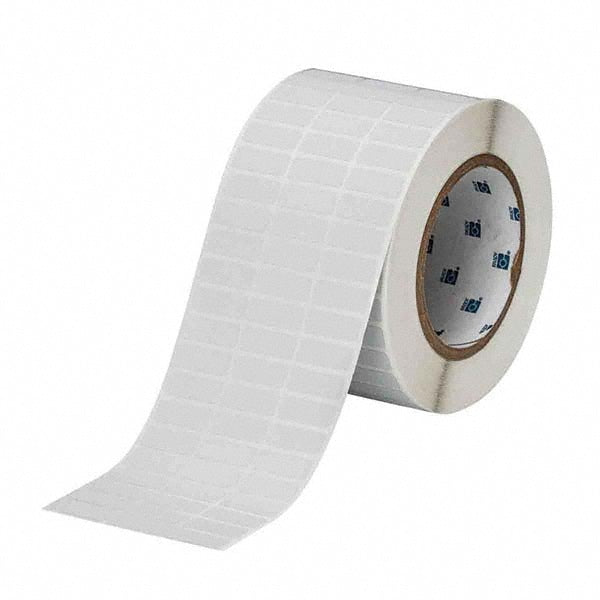 Label Maker Label: Light Gray, Metallized Polyester, 10,000 per Roll