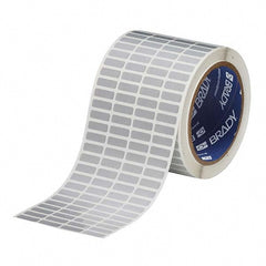 Label Maker Label: Silver, Metallized Polyester, 3/4" OAW, 10,000 per Roll