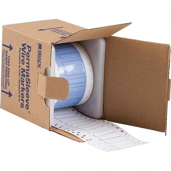 Label Maker Label: White, Polyolefin, 1-1/2" OAW, 500 per Roll