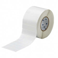 Label Maker Label: Clear & White, Vinyl, 3,000 per Roll