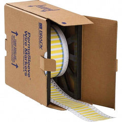 Label Maker Label: Yellow, Polyolefin, 2,500 per Roll