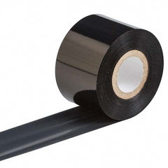 Printer Ribbon: 1.57" Wide, 984' Long, Black, Wax & Resin