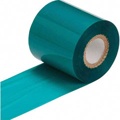 Printer Ribbon: 2.36" Wide, 984' Long, Green, Resin