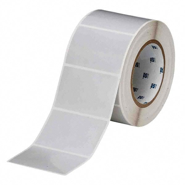 Label Maker Label: Light Gray, Polyester, 1,000 per Roll