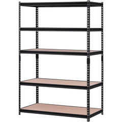 Steel Adjustable Shelving: 48" Wide, 24" Deep, 72" High