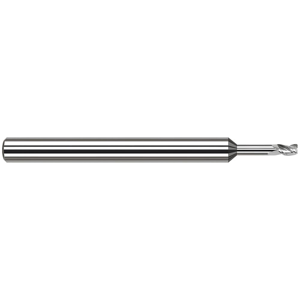 Corner Radius End Mill: 3/16" Dia, 0.047" LOC, 0.0050" Radius, 3 Flute, Solid Carbide