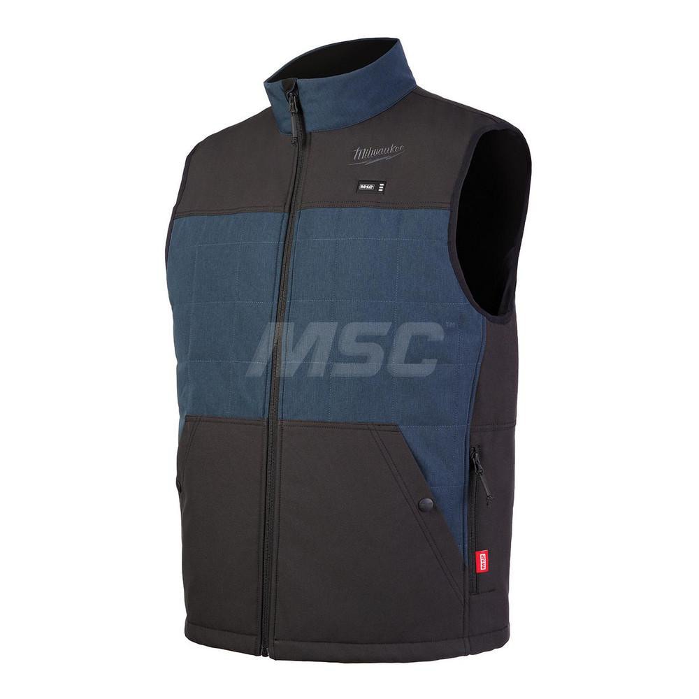 Work Vest: Size X-Large, Polyester, Zipper Closure