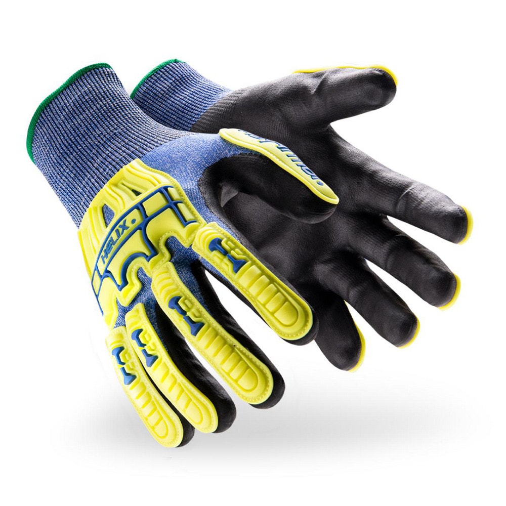 Cut, Puncture & Abrasion-Resistant Gloves: Helix Helix, Size Medium, ANSI Cut A2, ANSI Puncture 3, Nitrile, HPPE Blend