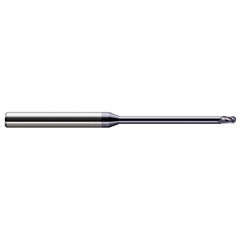 Ball End Mill: 0.0500" Dia, 1.90 mm LOC, 3 Flute, Solid Carbide