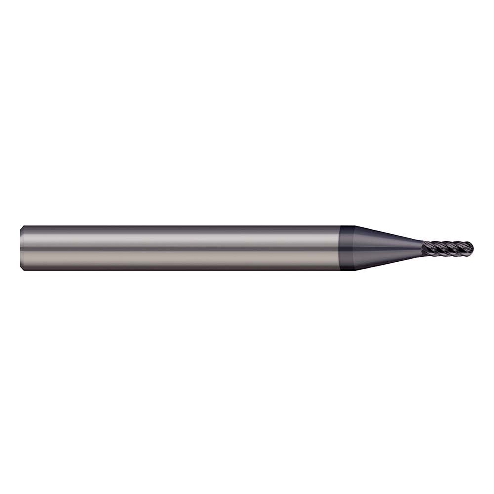 Ball End Mill: 5/32" Dia, 3/4" LOC, 6 Flute, Solid Carbide