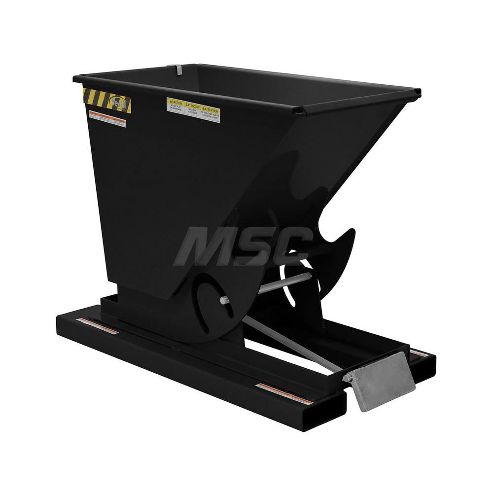 Stationary Tilt Hopper: 2,000 lb Capacity, 26" Wide, 51.88" Long, 38" High