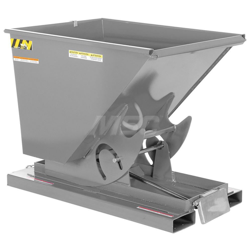 Stationary Tilt Hopper: 4,000 lb Capacity, 34" Wide, 51.88" Long, 38.0625" High