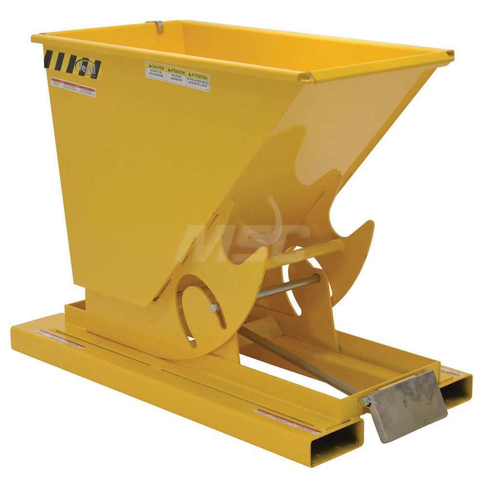 Stationary Tilt Hopper: 2,000 lb Capacity, 26" Wide, 51.88" Long, 38" High