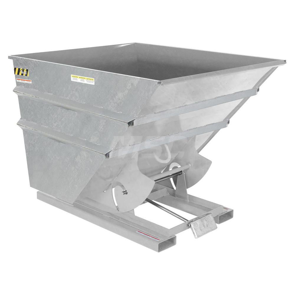 Stationary Tilt Hopper: 6,000 lb Capacity, 44" Wide, 68.38" Long, 51.8125" High