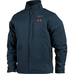 Heated Jacket: Size 3X-Large, Navy Blue, Polyester