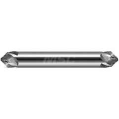 Chamfer Mill: 1/2" Dia, 1/2" Shank Dia, 30.00 deg, 5 Flute, Solid Carbide, Double End