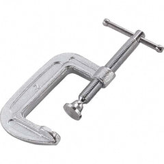 C-Clamp: 2-7/8" Max Opening, 1-1/2" Throat Depth, Light-Duty, Forged Steel Body, Alloy Steel Anvil