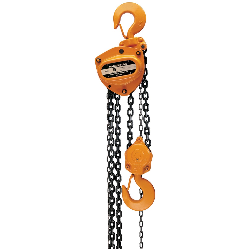 Manual Hand Chain Hoist: 16000 lb Capacity, 20' Max Lift