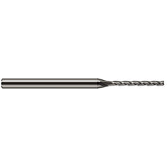 Square End Mill: 3/32" Dia, 61/64" LOC, 3 Flute, Solid Carbide