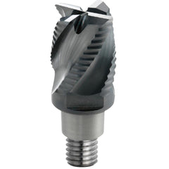 Roughing End Mill Heads; Mill Diameter (mm): 12.00; Pitch: Variable; Connection Type: Tapered, Threaded; Length of Cut (mm): 12.5000; End Type: Square; Material: Solid Carbide; Overall Length (mm): 19.0000