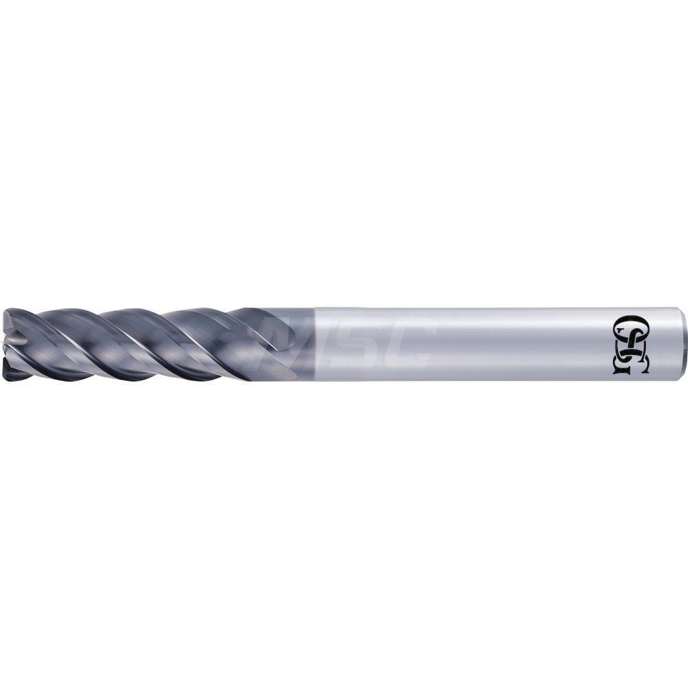 Corner Radius End Mill: 12 mm Dia, 38.00 mm LOC, 0.50 mm Radius, 4 Flute, Solid Carbide