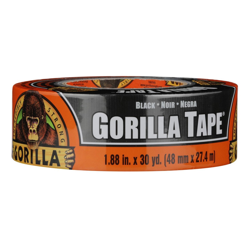 Duct & Foil Tape; Tape Type: Utility Cloth Duct, Duct Tape; Thickness (mil): 16.75; Color: Black; Series: Gorilla Tape; Series Part Number: 105629