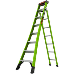 7 Step Fiberglass Foldable Step Ladder: Type IAA 375 lb Capacity 8' Height