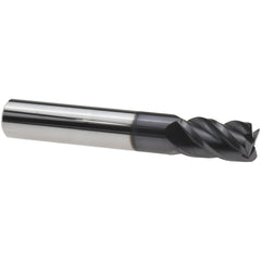 Corner Radius End Mill: 5/16" Dia, 1/2" LOC, 0.0150" Radius, 4 Flute, Solid Carbide